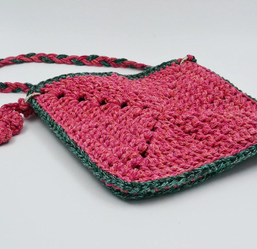 Two-tone 'Granny Square' Shoulder Bag