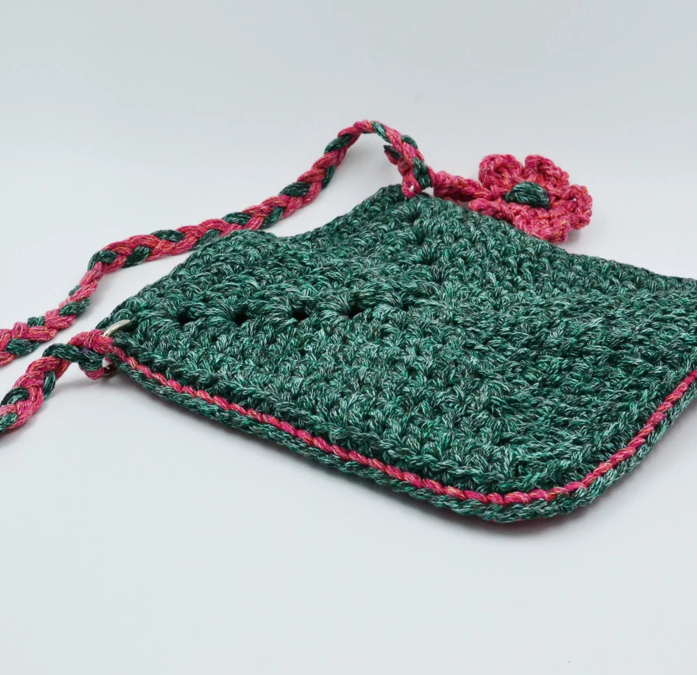 Twee Kleurige ‘Granny Square’ Schoudertas