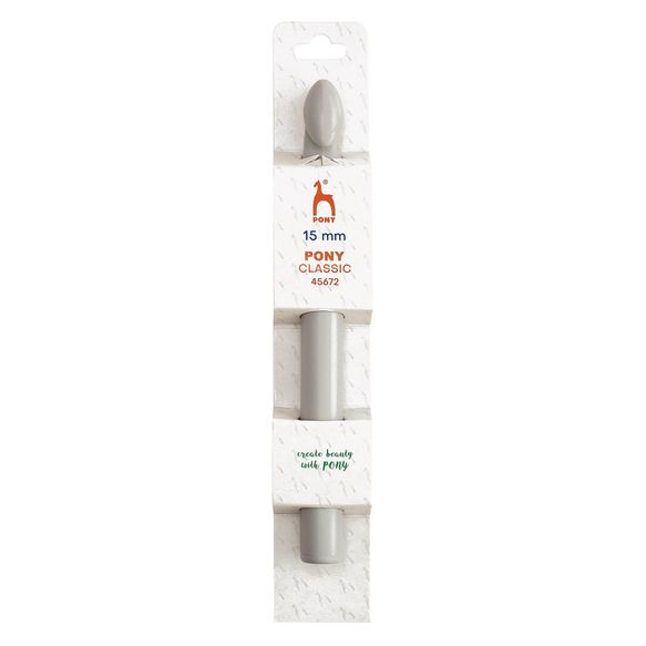 Pony Classic Crochet hook plastic 15cm 15.00mm